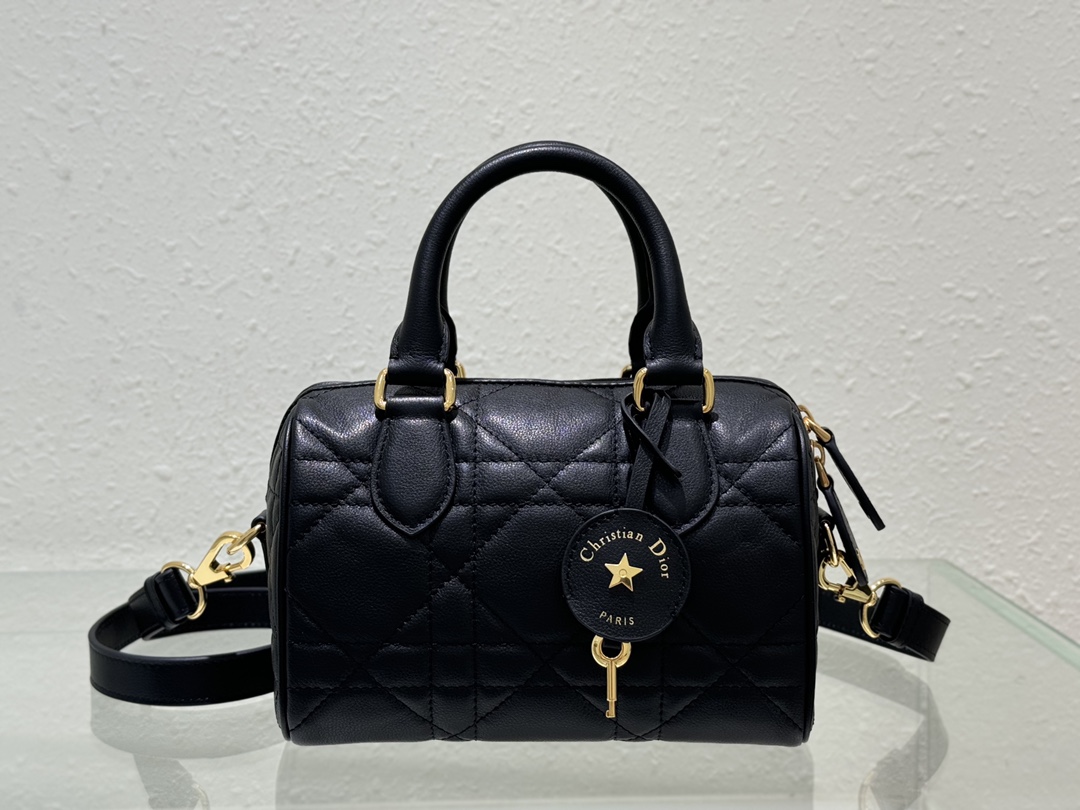 Dior Groove 20 Bag Black Macrocannage Calfskin